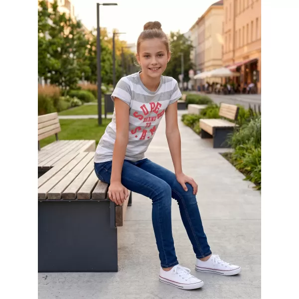  Tricou fetita cu maneca scurta SAM 73 SIOBHAN GT 561 GRI DESCHIS 