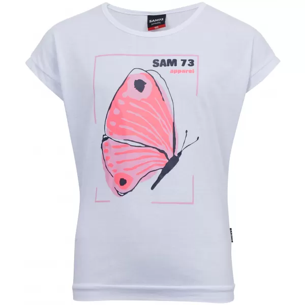  Tricou fetita cu maneca scurta SAM 73 AVERIE GT 566 ALB 