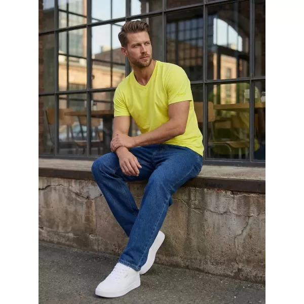 Tricou bărbătesc cu mâneci scurte SAM 73 LEONARD MT 793 GALBEN DESCHIS 