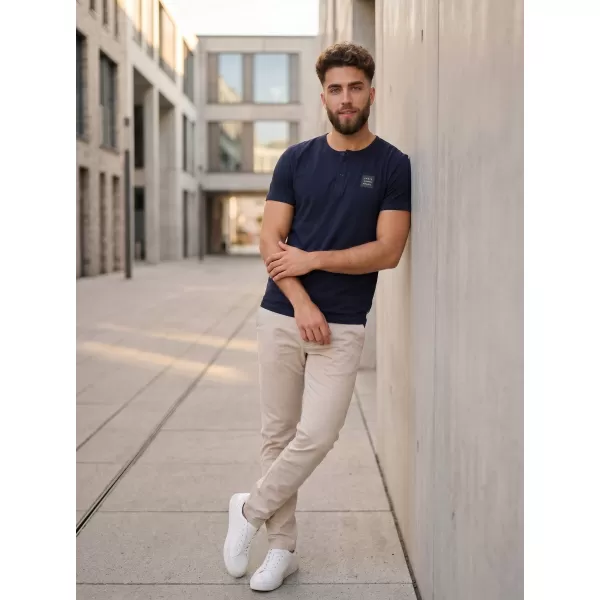  Tricou bărbătesc cu mâneci scurte SAM 73 GIDEON MT 804 ALBASTRU ÎNCHIS 