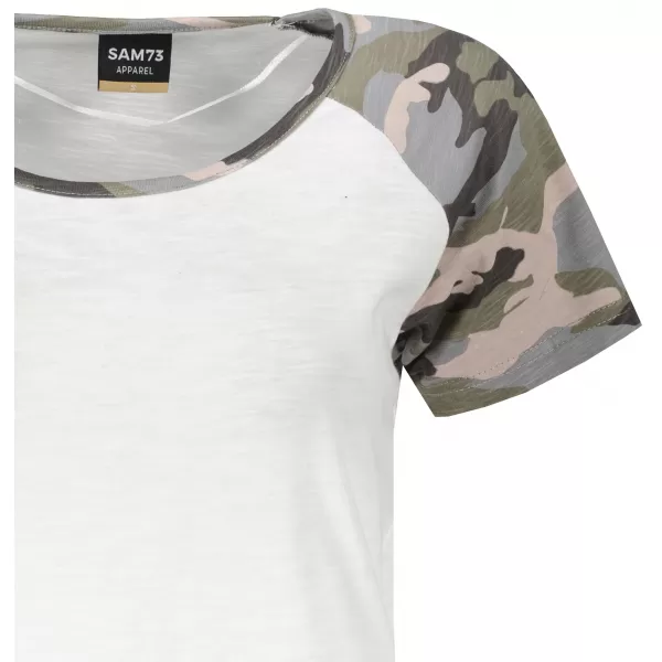  Tricou dama cu maneca scurta SAM 73 ROSE WT 850 ALB 
