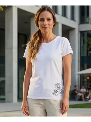 Tricou dama cu maneca scurta SAM 73 BETHANY WT 846 ALB