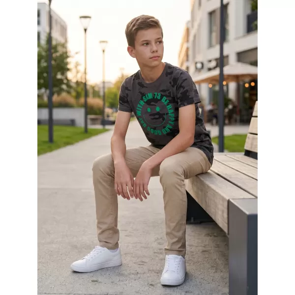  Tricou băiat cu mâneci scurte SAM 73 KELVIN BT 560 NEGRU 
