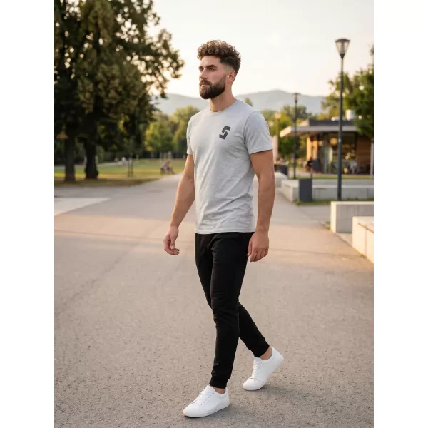  Tricou bărbătesc cu mâneci scurte SAM 73 DOUGALL MT 801 GRI DESCHIS 