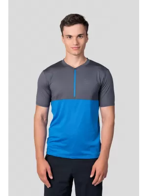 Tricou pentru bărbați HANNAH SANVI ASFALT/ ALBASTRU FRANCEZ MEL