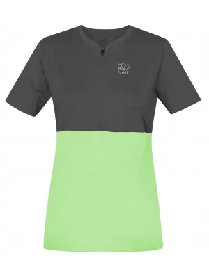 Tricou de damă HANNAH BERRY ASFALT/VERDE PARADIS MEL