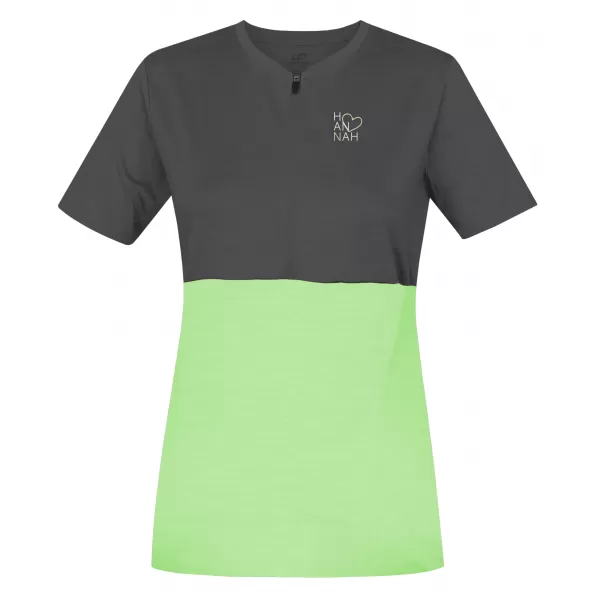  Tricou de damă HANNAH BERRY ASFALT/VERDE PARADIS MEL 