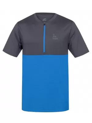 Tricou pentru bărbați HANNAH SANVI ASFALT/ ALBASTRU FRANCEZ MEL