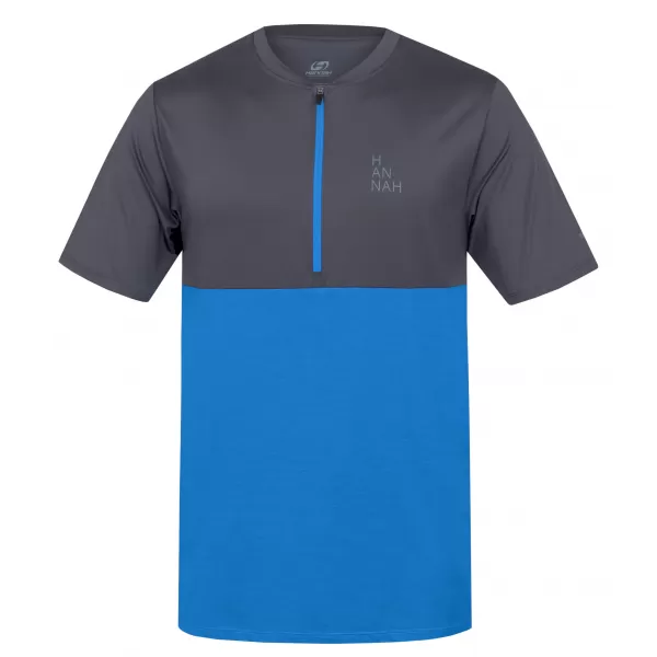 Tricou pentru bărbați HANNAH SANVI ASFALT/ ALBASTRU FRANCEZ MEL 