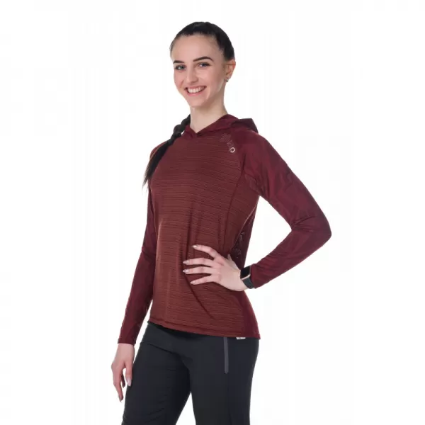  Hanorac sport de damă KILPI AILEEN-W RL0310KI ROȘU ÎNCHIS 