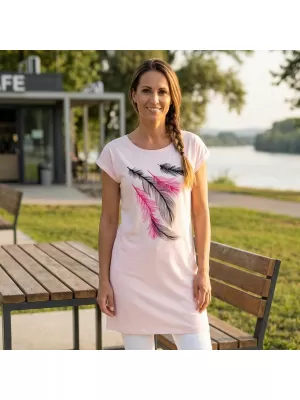 Dámské prodloužené triko ALTISPORT CARRYOVER ALW112K388 RŮŽOVÁ