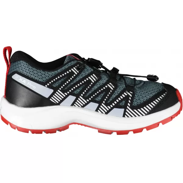  Pantofi pentru copii SALOMON XA PRO V8 J L41613700 GRI/ALBASTRU/ROSU 