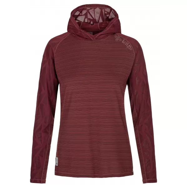  Hanorac sport de damă KILPI AILEEN-W RL0310KI ROȘU ÎNCHIS 