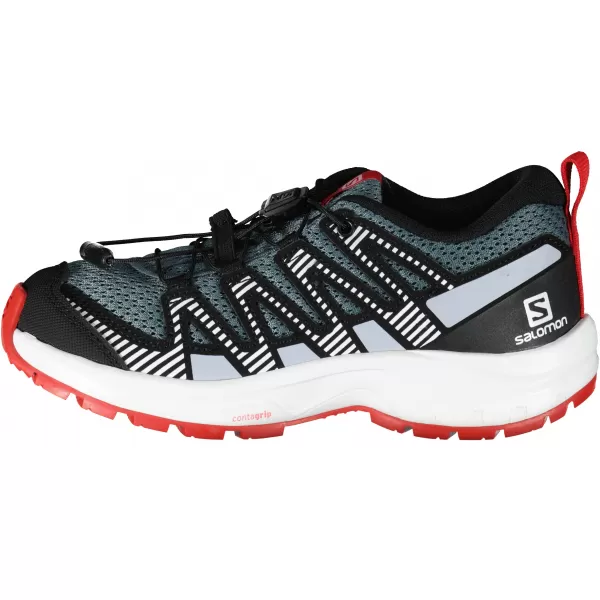  Pantofi pentru copii SALOMON XA PRO V8 J L41613700 GRI/ALBASTRU/ROSU 