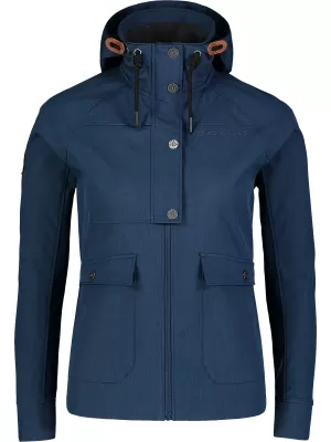 Jachetă softshell pentru femei NORDBLANC LIGHT-HEARTED NBSSL7611 ALBASTRU ÎNCHIS