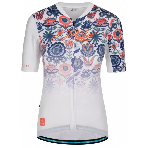  Tricou de ciclism pentru femei KILPI ORETI-W RL0327KI ALB 