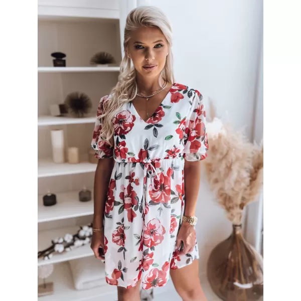  Rochie DSTREET CLAIRE II EY1866z ALB -RED 