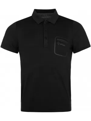 Tricou pentru bărbați cu guler KILPI GIVRY-M RM0304KI NEGRU