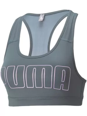 Sutien de damă PUMA MID IMPACT 4KEEPS GRAPHIC BRA PM 520306-42 GRI