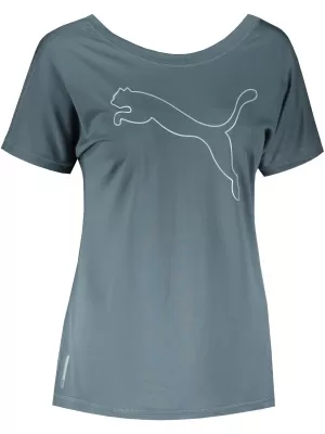 Tricou pentru femei PUMA TRAIN FAVORITE JERSEY CAT TEE 520260-42 GRI