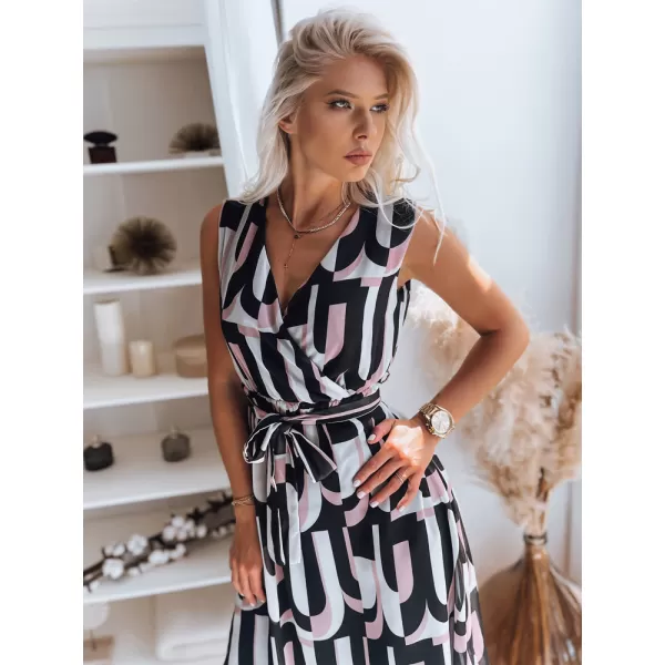  Rochie DSTREET BALI EY1902z ALB -NEGRU 