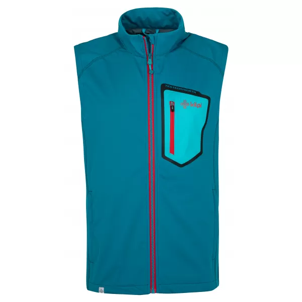  Vestă softshell pentru bărbați KILPI RIELLO-M RM0106KI TURCOAZ 