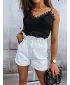 Pantaloni scurți pentru doamne DSTREET SY0228 ALB