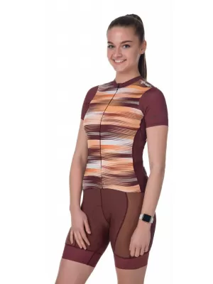 Tricou de ciclism pentru femei KILPI MOATE-W RL0325KI ROȘU ÎNCHIS