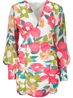 Rochie DSTREET EY2080Z ALB/ROZ