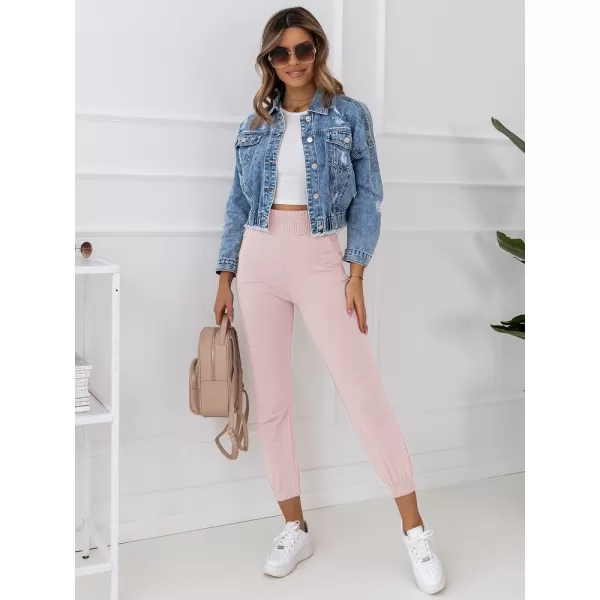  Pantalonii pentru doamne DSTREET UY0839Z ROZ 
