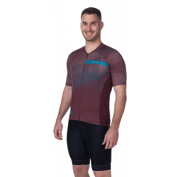  Tricou de ciclism pentru bărbați KILPI NERITO-M RM0310KI ROȘU ÎNCHIS 