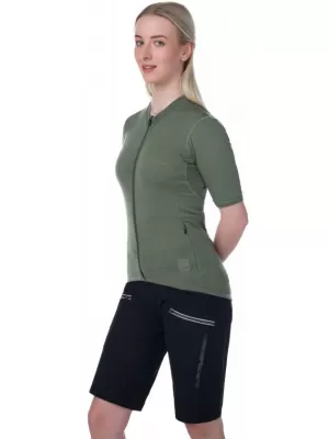 Tricou de ciclism pentru femei KILPI MEARIL-W RL0324KI KAKI