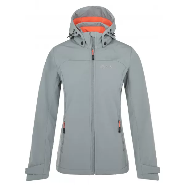  Jachetă softshell pentru femei KILPI RAVIA-W RL0111KI GRI ÎNCHIS 