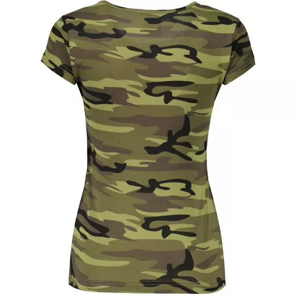  Tricou pentru femei ALTISPORT ALW002C122 VERDE CAMO/ALB 