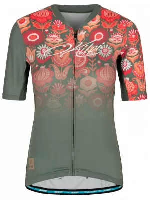 Tricou de ciclism pentru femei KILPI ORETI-W RL0327KI KAKI