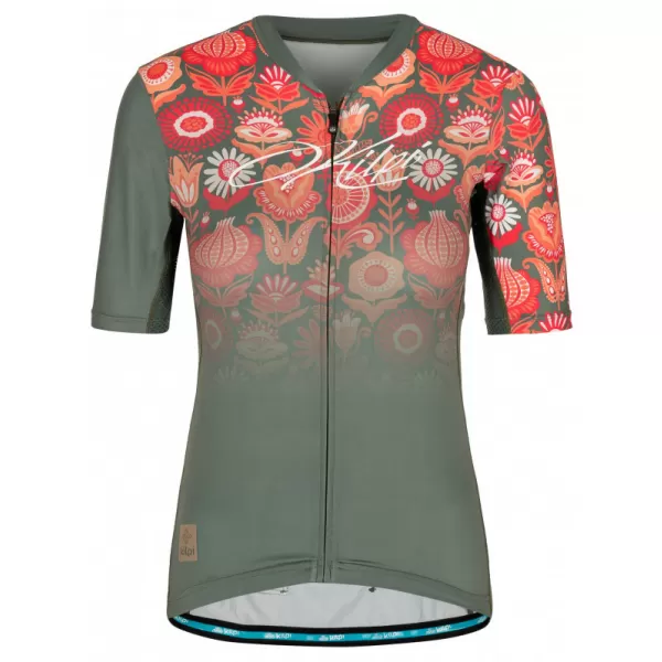  Tricou de ciclism pentru femei KILPI ORETI-W RL0327KI KAKI 
