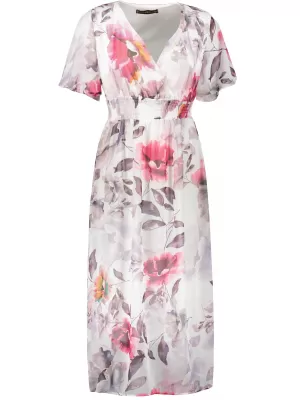 Rochie DSTREET EY1776 ALB/ROZ