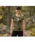 Tricou pentru femei ALTISPORT ALW002C122 VERDE CAMO/ALB