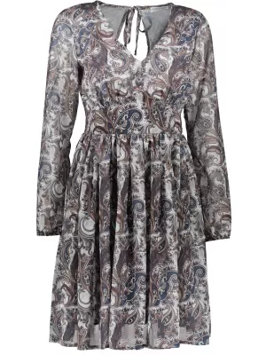 Rochie NUMOCO 357-1 ALBASTRU/BEJ