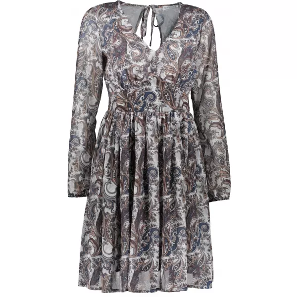  Rochie NUMOCO 357-1 ALBASTRU/BEJ 