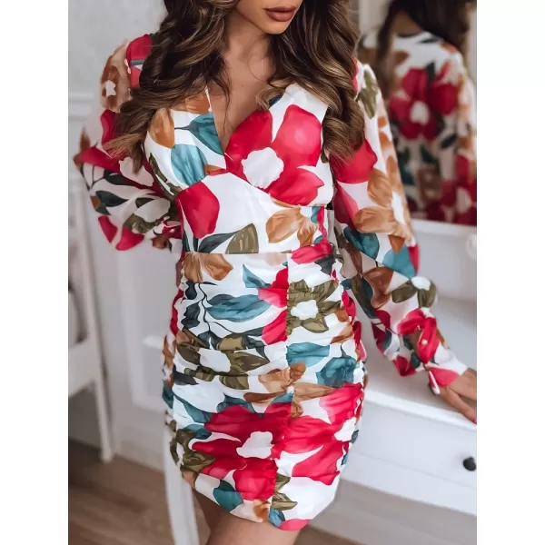  Rochie DSTREET EY2080Z ALB/ROZ 