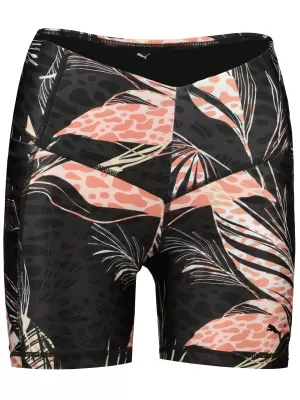Pantaloni scurți de damă PUMA TRAIN TREND AOP EVERSCULPT HIGH WAIST 5 TIGHT SHORT 521610-01 NEGRU
