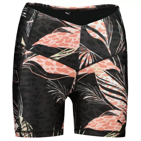  Pantaloni scurți de damă PUMA TRAIN TREND AOP EVERSCULPT HIGH WAIST 5 TIGHT SHORT 521610-01 NEGRU 