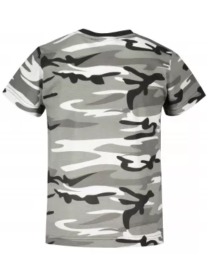 Tricou pentru copii ALTISPORT ALK002C149 CAMO GRI/ALBASTRU