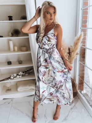 Rochie DSTREET CHANTELE EY1818z ALB -BROWN