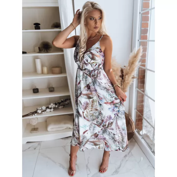  Rochie DSTREET CHANTELE EY1818z ALB -BROWN 