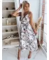 Rochie DSTREET CHANTELE EY1818z ALB -BROWN