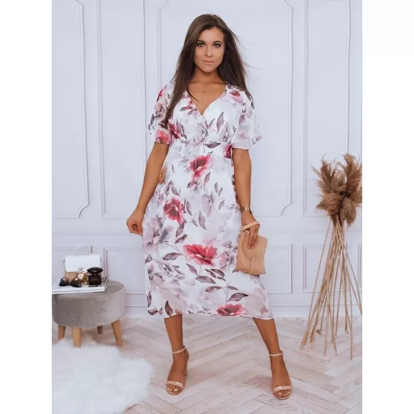  Rochie DSTREET EY1776 ALB/ROZ 