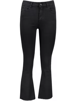 Pantalonii pentru doamne DSTREET UY1260 NEGRU