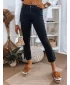 Pantalonii pentru doamne DSTREET UY1260 NEGRU